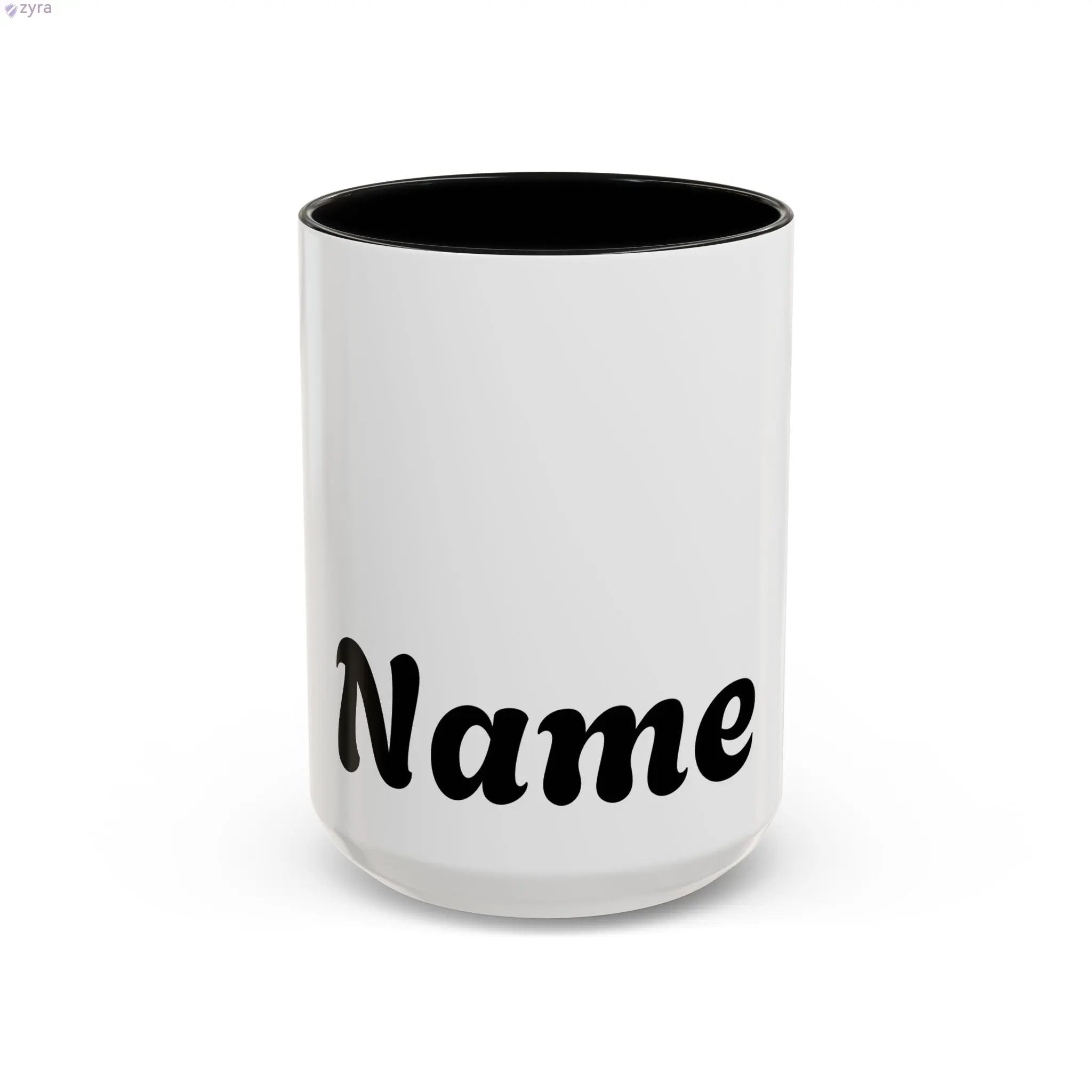 Personalized Coffee Mug with Custom Gold Stripe - Elevate Your Sip Printify