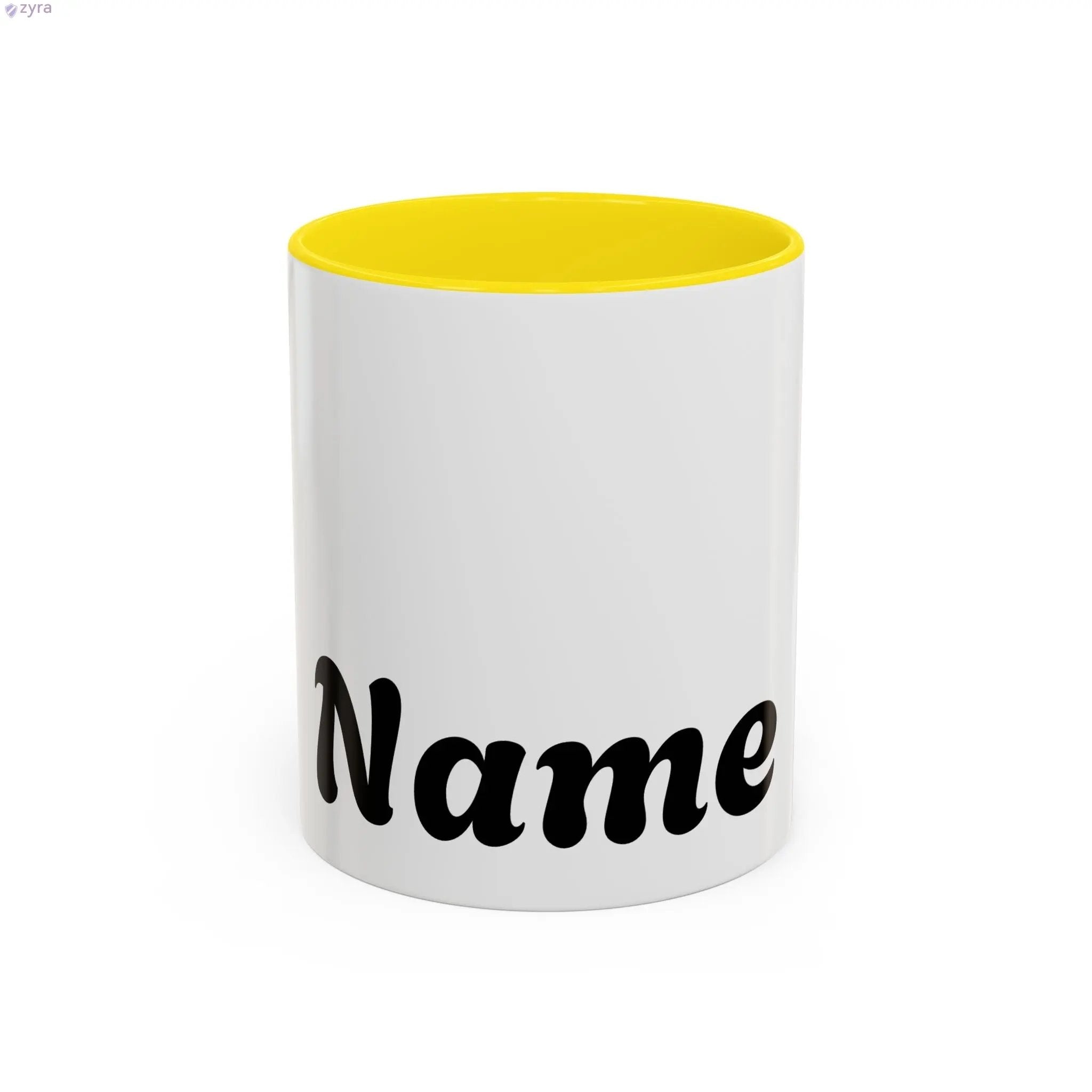 Personalized Coffee Mug with Custom Gold Stripe - Elevate Your Sip Printify