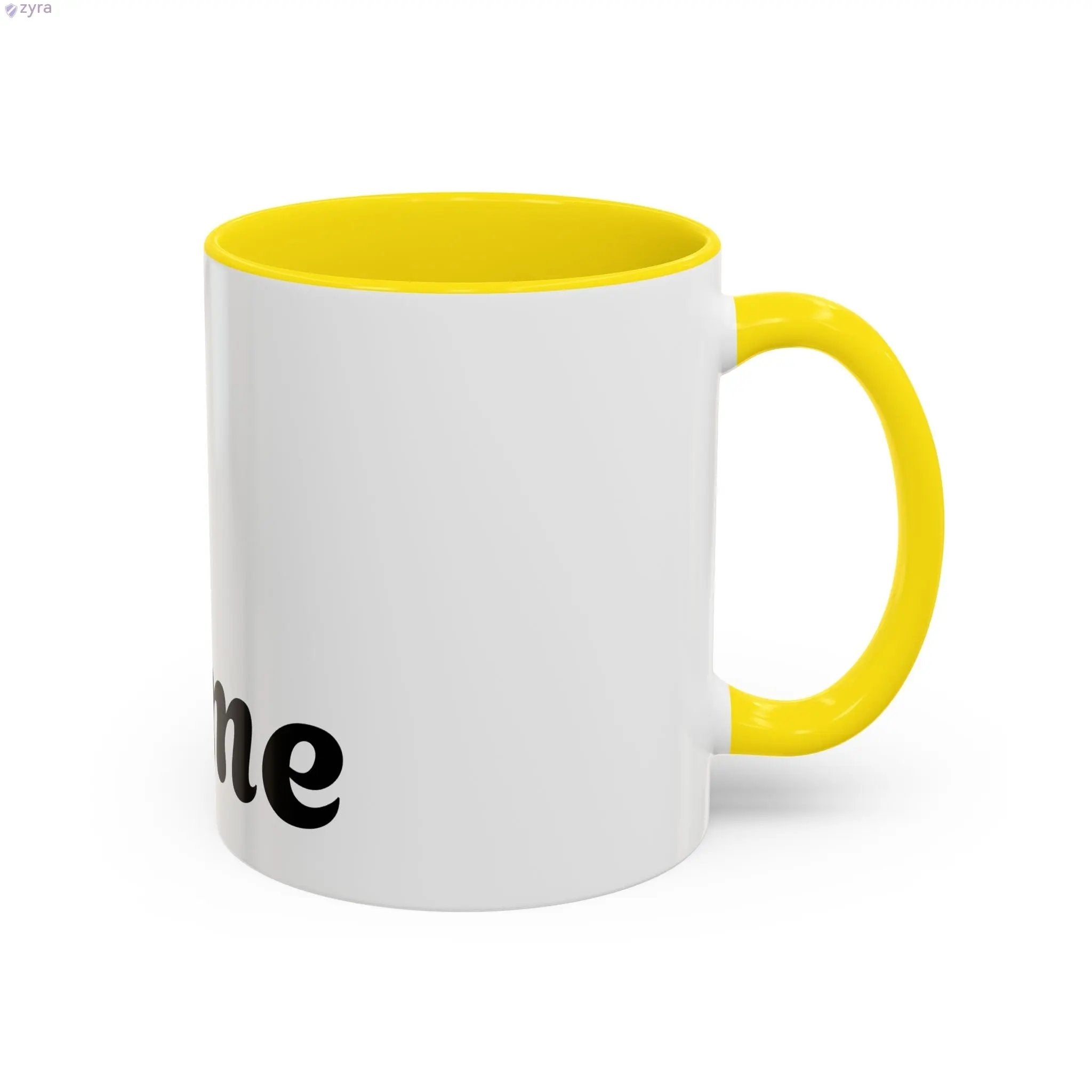 Personalized Coffee Mug with Custom Gold Stripe - Elevate Your Sip Printify