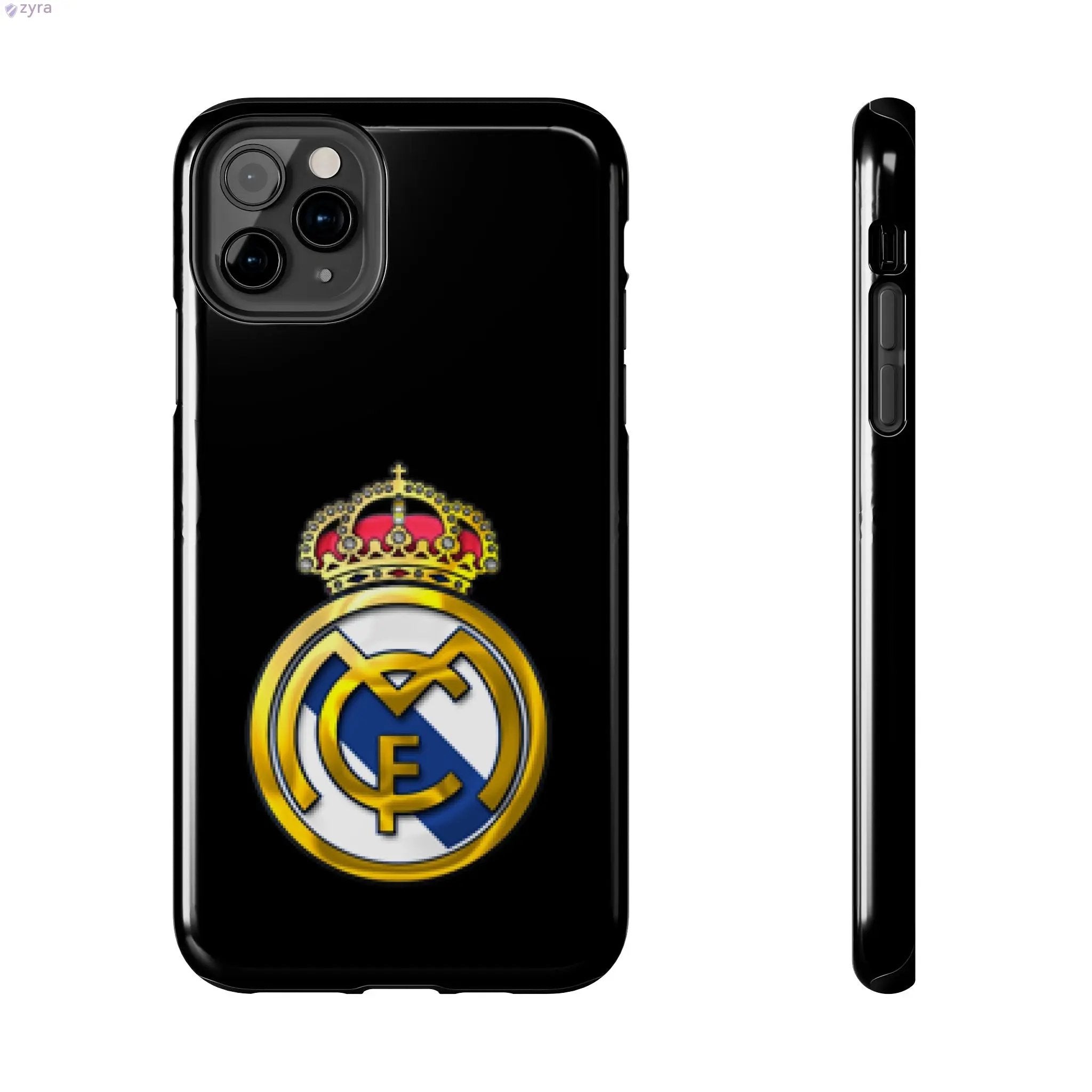 Real Madrid Tough Black Gaming Phone Case - Ultimate Protection & Style Printify