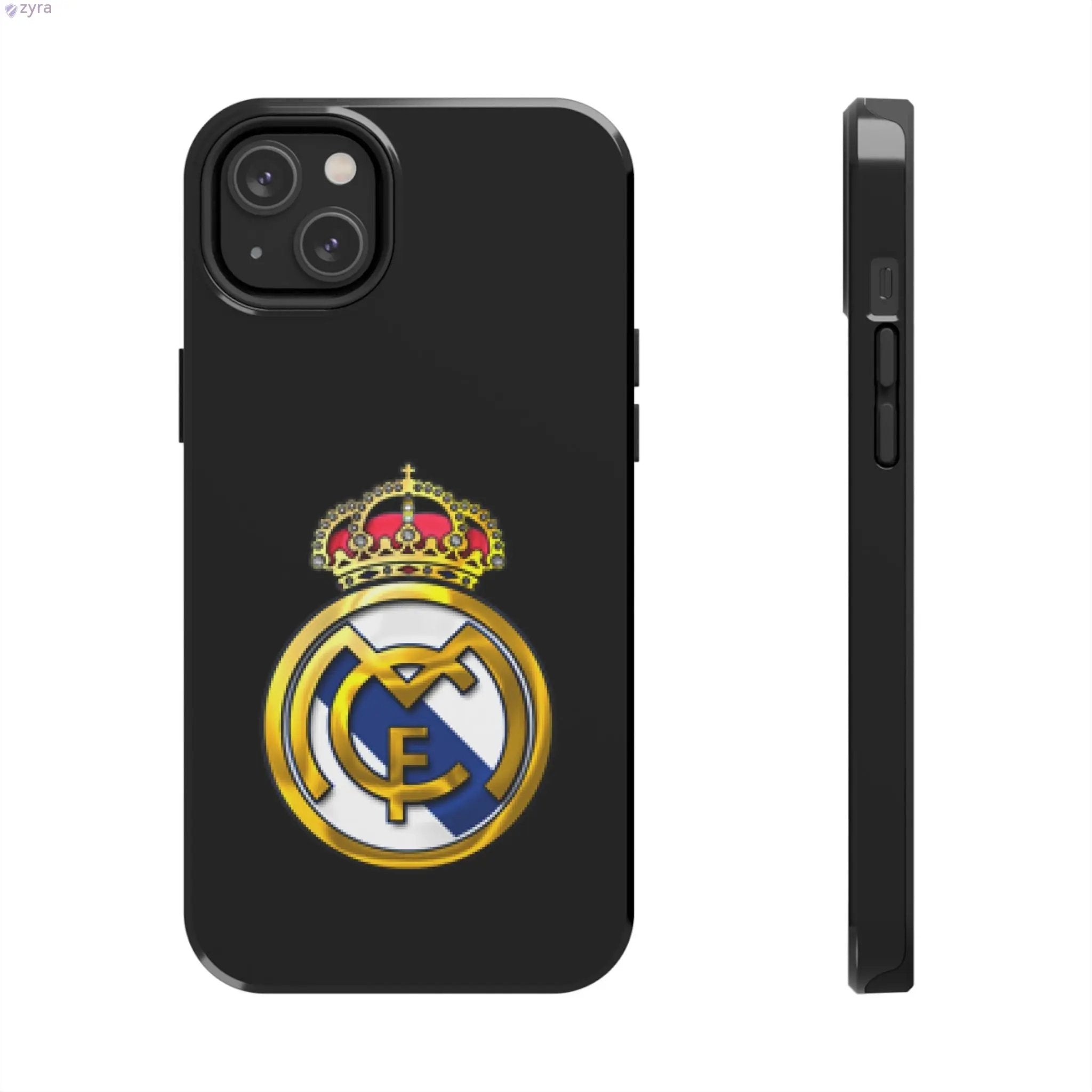 Real Madrid Tough Black Gaming Phone Case - Ultimate Protection & Style Printify