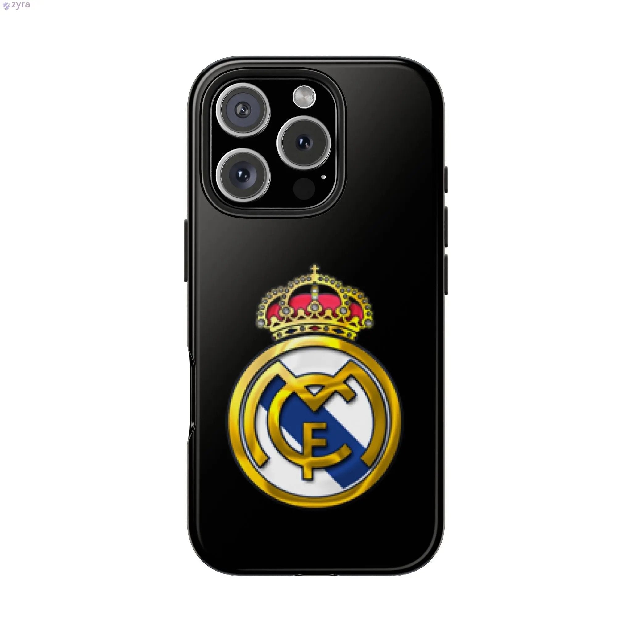 Real Madrid Tough Black Gaming Phone Case - Ultimate Protection & Style Printify