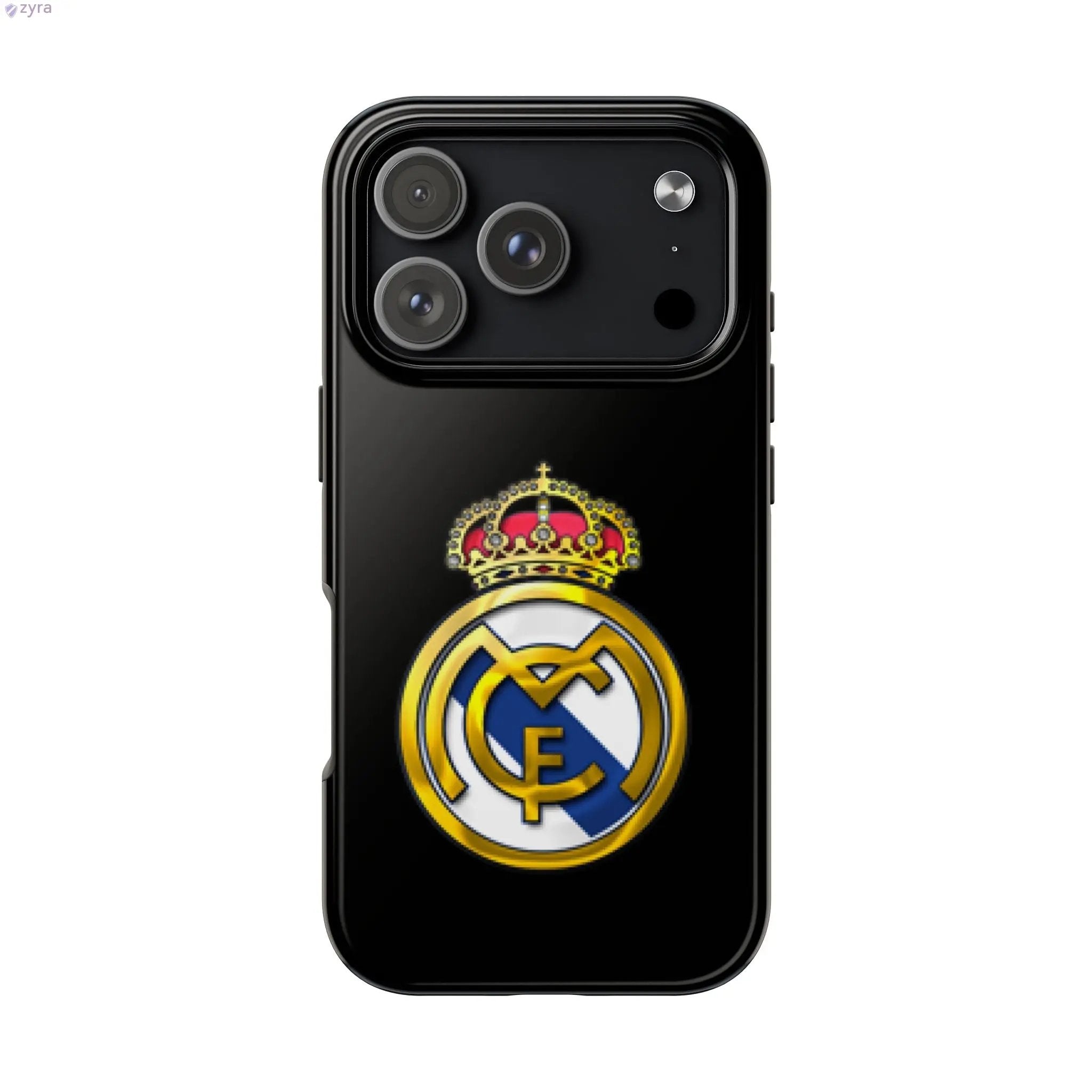 Real Madrid Tough Black Gaming Phone Case - Ultimate Protection & Style Printify