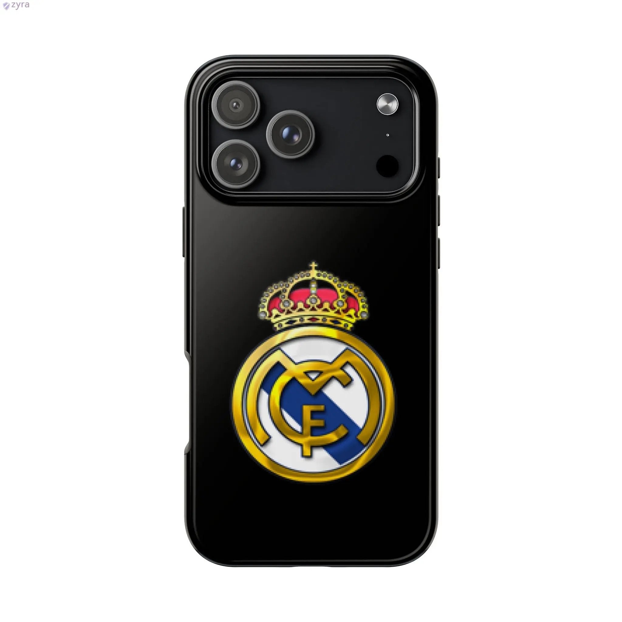 Real Madrid Tough Black Gaming Phone Case - Ultimate Protection & Style Printify