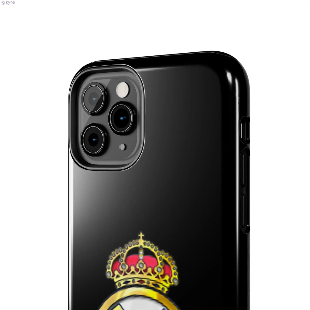 Real Madrid Tough Black Gaming Phone Case - Ultimate Protection & Style Printify