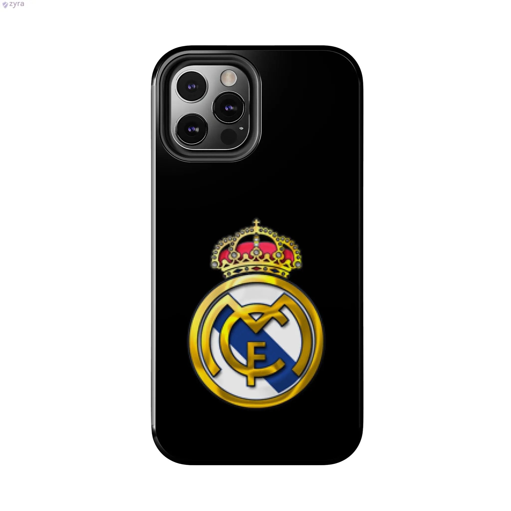 Real Madrid Tough Black Gaming Phone Case - Ultimate Protection & Style Printify