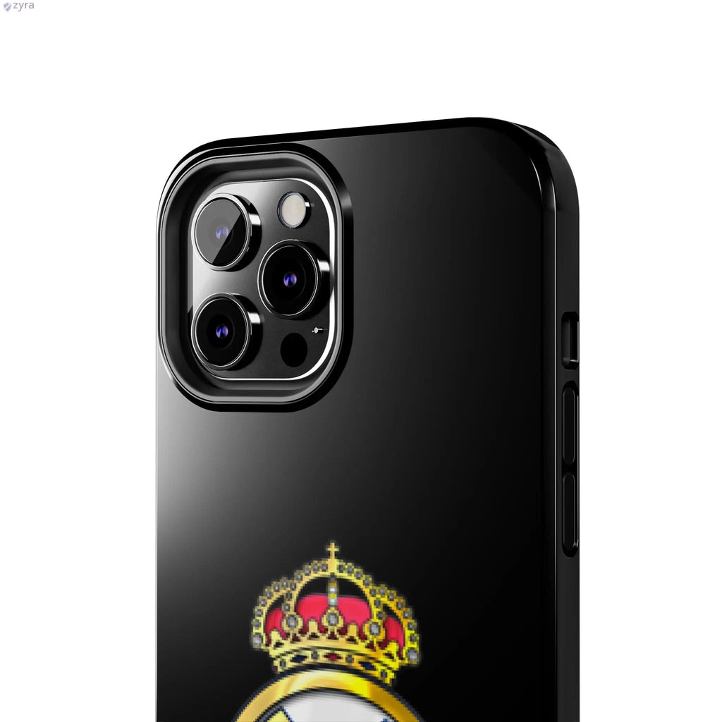 Real Madrid Tough Black Gaming Phone Case - Ultimate Protection & Style Printify