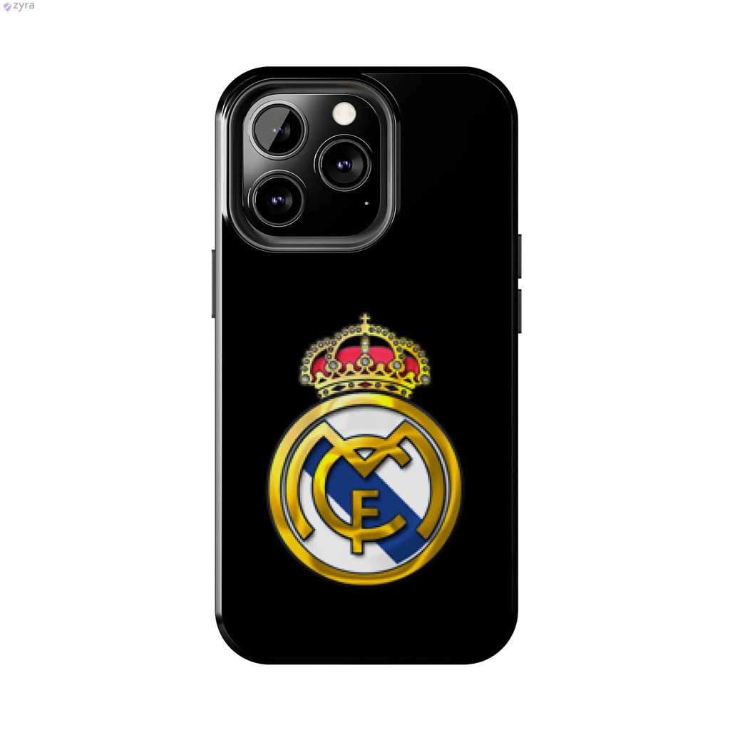 Real Madrid Tough Black Gaming Phone Case - Ultimate Protection & Style Printify