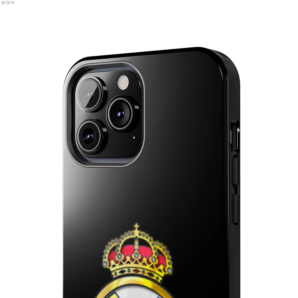 Real Madrid Tough Black Gaming Phone Case - Ultimate Protection & Style Printify