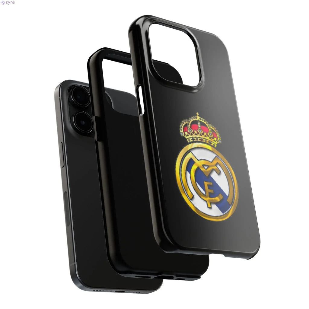 Real Madrid Tough Black Gaming Phone Case - Ultimate Protection & Style Printify