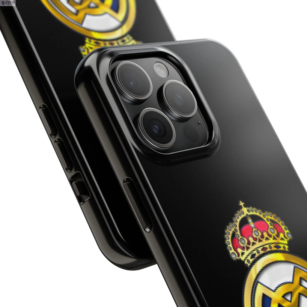 Real Madrid Tough Black Gaming Phone Case - Ultimate Protection & Style Printify