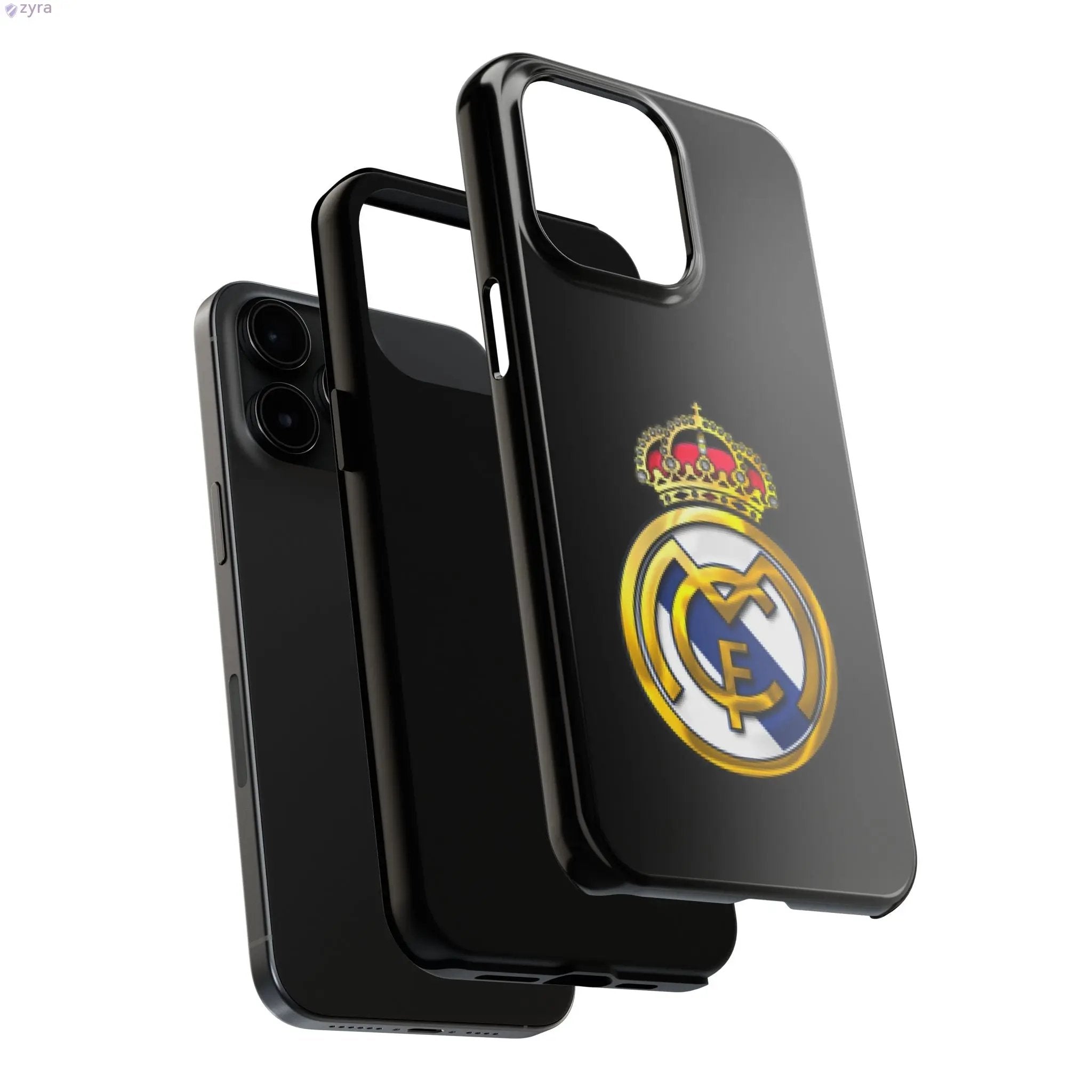 Real Madrid Tough Black Gaming Phone Case - Ultimate Protection & Style Printify