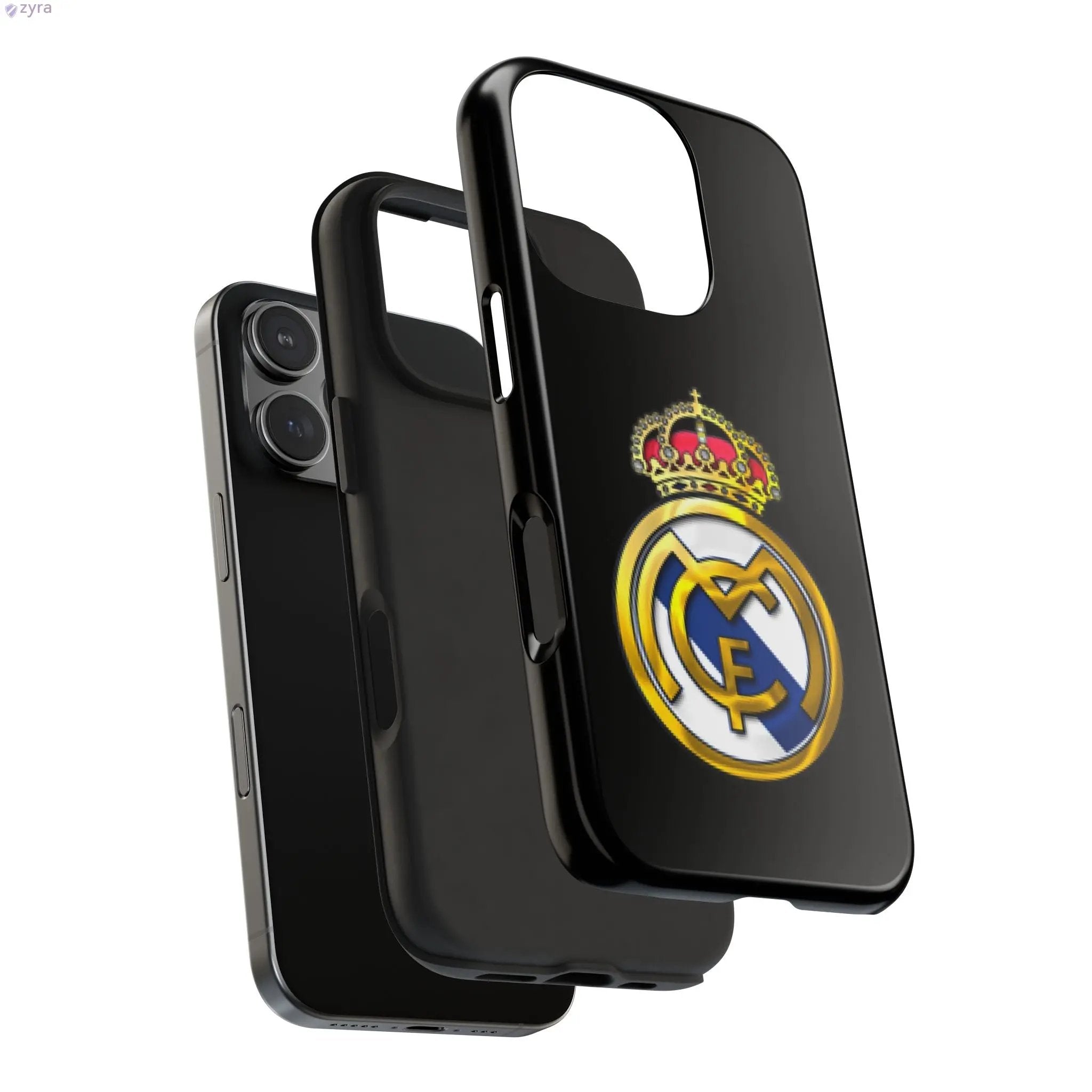 Real Madrid Tough Black Gaming Phone Case - Ultimate Protection & Style Printify